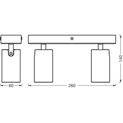 LED SPOT OCTAGON WHITE 2x3.4W 927 DIM