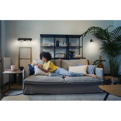 LED SPOT PEAR BLACK 3 x 4.3W 2700K GU10