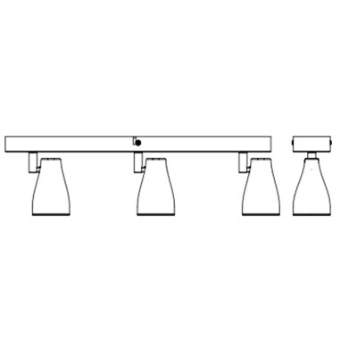 LED SPOT PEAR GREY 3 x 4.3W 2700K GU10