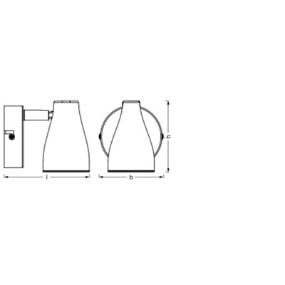LED SPOT PEAR GREY 1 x 4.3W 2700K GU10