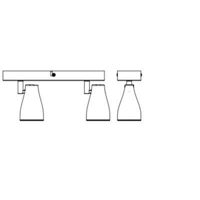 LED SPOT PEAR GREY 2 x 4.3W 2700K GU10