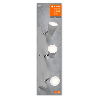 LED SPOT PEAR GREY 3 x 4.3W 2700K GU10