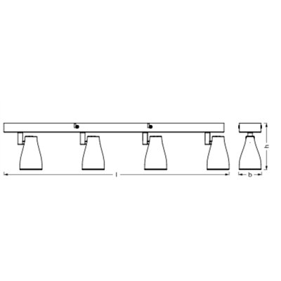 LED SPOT PEAR WHITE 4 x 4.3W 2700K GU10