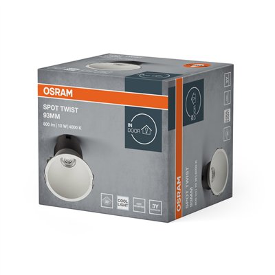 LED SPOT RECESS TWIST PRO 93mm 10W 4000K White White